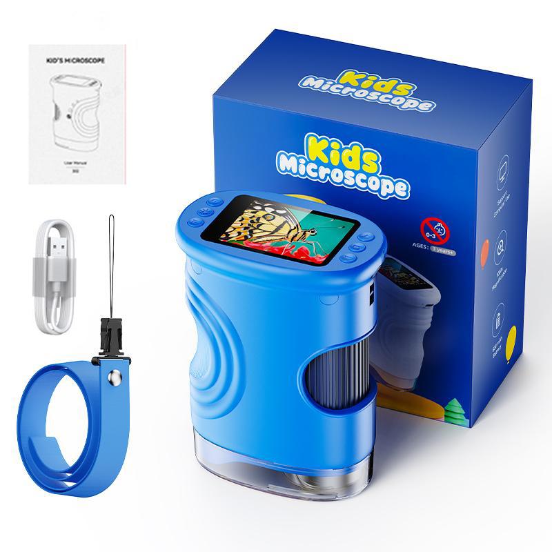 【2027 Upgrade】SEEKID 1000X Handheld Microscope for Kids with 4K 2.0\" Screen, Photo & Video Camera, Rechargeable and Portable, a Fun STEM Gift & Birthday Present for Ages 3+,back to school