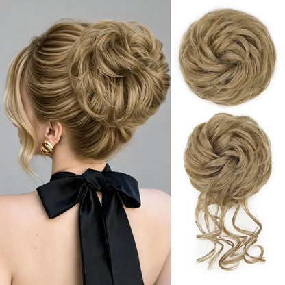 Wavy Curly Messy Bun Hair Scrunchie with Elastic Band for Updos [YQT:ULO-261006-006:1955c238c7c8e9f1]