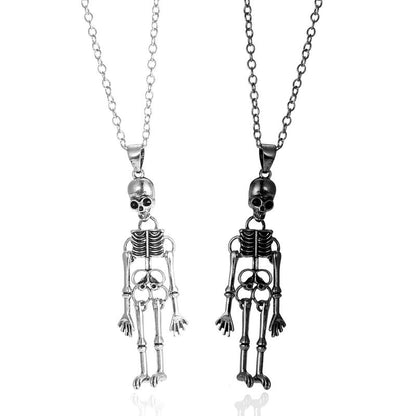 Interactive Articulated Pendant Necklace with Pull Ring and Segmented Design