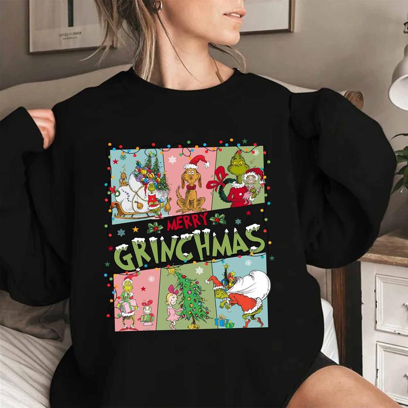 Merry Christmas T-Shirt, Lights Sweatshirt, Christmas Lights T-Shirt, Merry Christmas Shirt Fabric Womenswear