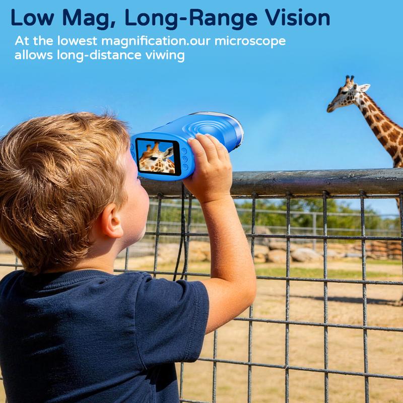 【2027 Upgrade】SEEKID 1000X Handheld Microscope for Kids with 4K 2.0\" Screen, Photo & Video Camera, Rechargeable and Portable, a Fun STEM Gift & Birthday Present for Ages 3+,back to school