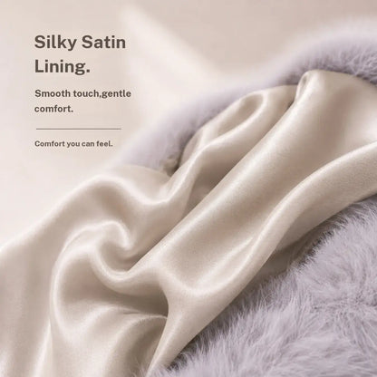 Fox Ear Plush Satin-Lined Sleep Bonnet