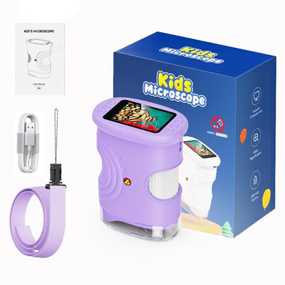 【2027 Upgrade】SEEKID 1000X Handheld Microscope for Kids with 4K 2.0\" Screen, Photo & Video Camera, Rechargeable and Portable, a Fun STEM Gift & Birthday Present for Ages 3+,back to school