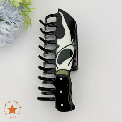 Halloween Claw Hair Clips with Horror Faces, Ghosts and Novelty Designs [YQT:ULO-261008-003:c6b9e61562d1c0f1]