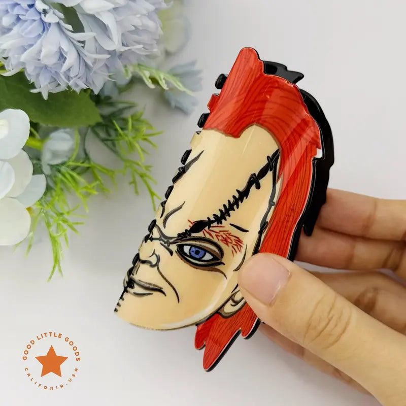 Halloween Claw Hair Clips with Horror Faces, Ghosts and Novelty Designs [YQT:ULO-261008-003:0f27b488aae8371a]