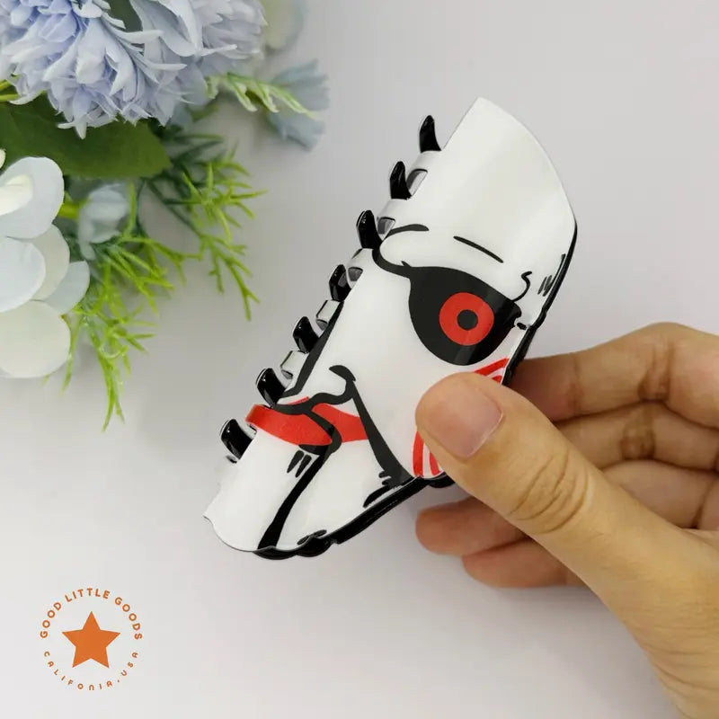 Halloween Claw Hair Clips with Horror Faces, Ghosts and Novelty Designs [YQT:ULO-261008-003:f212e5465dba2809]