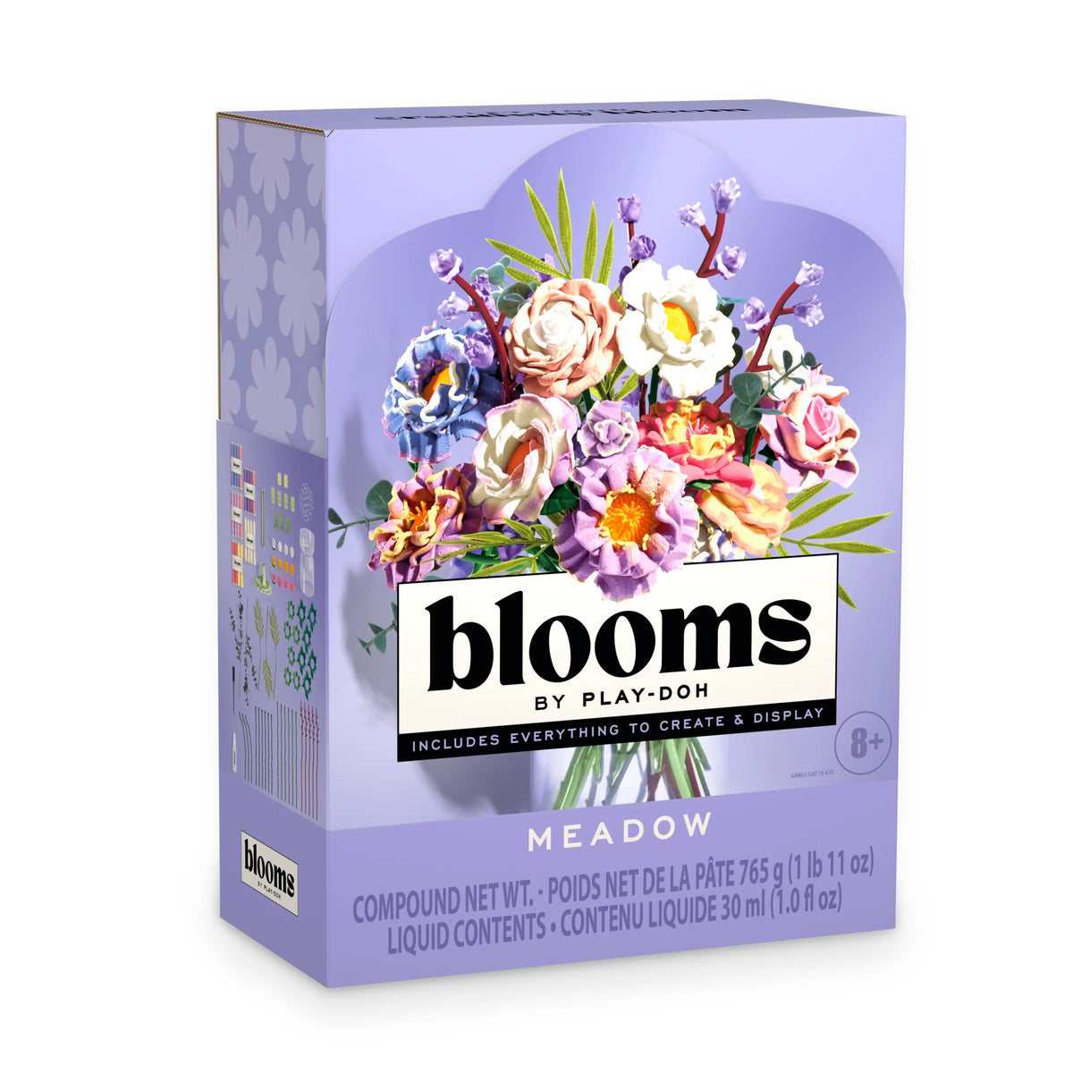 Blooms by Play-Doh Meadow Bouquet Kit, Doh Bouquet Assortment- Floral Crafts for Adults & Teens