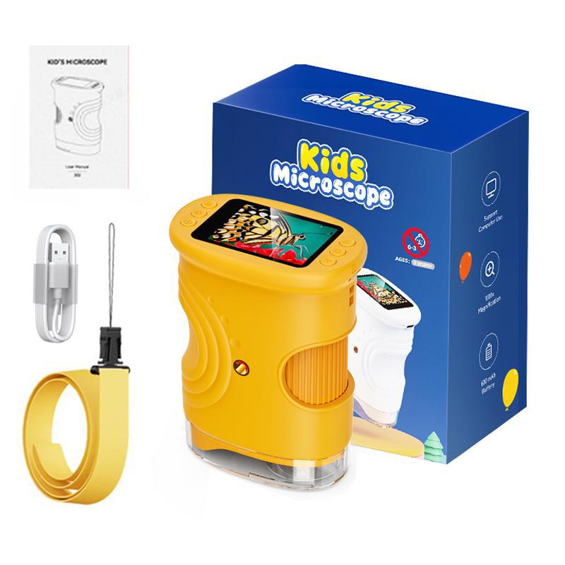 【2027 Upgrade】SEEKID 1000X Handheld Microscope for Kids with 4K 2.0\" Screen, Photo & Video Camera, Rechargeable and Portable, a Fun STEM Gift & Birthday Present for Ages 3+,back to school