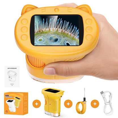 【2027 Upgrade】SEEKID 1000X Handheld Microscope for Kids with 4K 2.0\" Screen, Photo & Video Camera, Rechargeable and Portable, a Fun STEM Gift & Birthday Present for Ages 3+,back to school