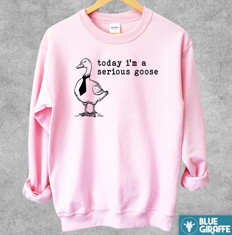 Serious Goose Sweatshirt, Funny Crewneck Sweatshirt