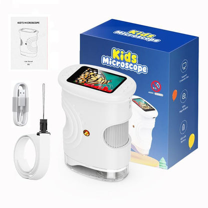 【2027 Upgrade】SEEKID 1000X Handheld Microscope for Kids with 4K 2.0\" Screen, Photo & Video Camera, Rechargeable and Portable, a Fun STEM Gift & Birthday Present for Ages 3+,back to school