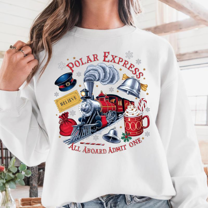 Vintage Train Polar Ex.press Christmas Sweatshirt Tshirt Hoodie