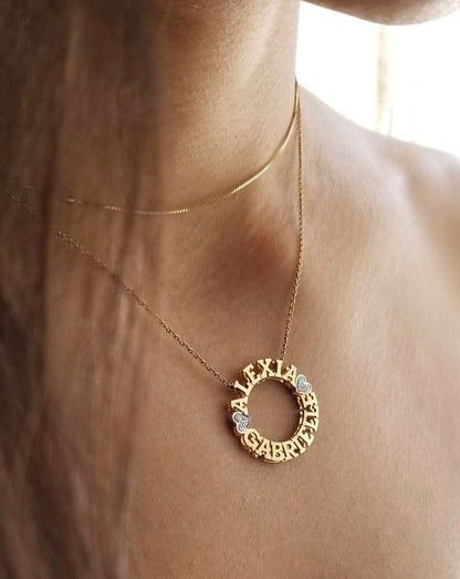 Circle Name Necklace