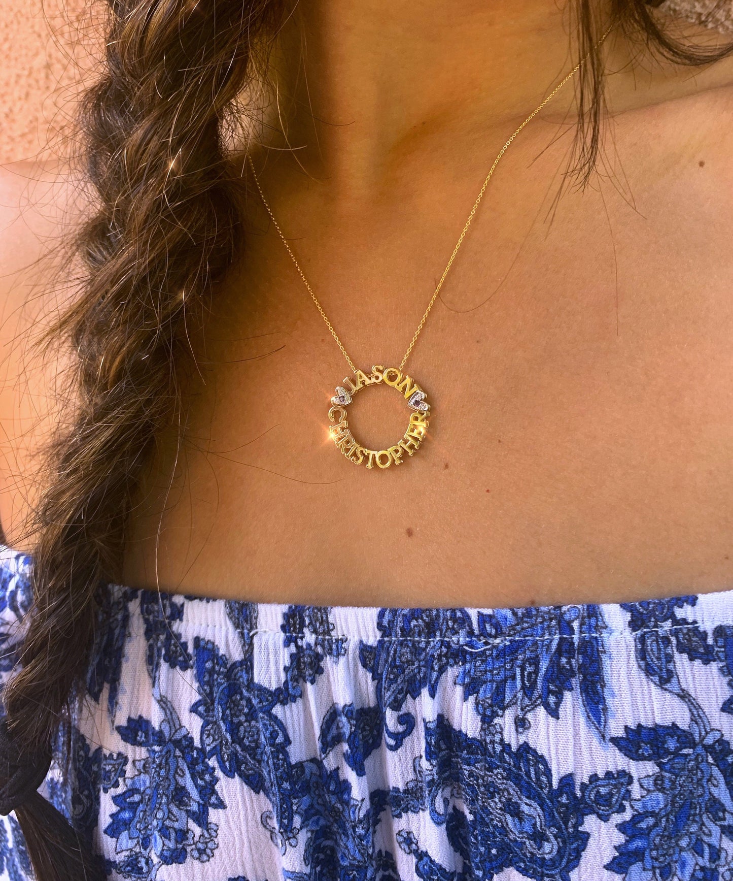 Circle Name Necklace