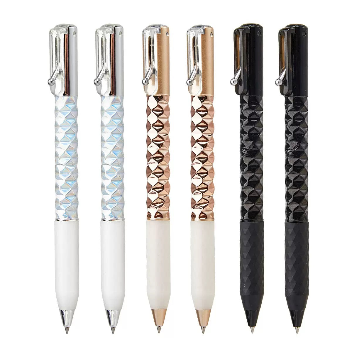 Geometric Shape-Shifting Gel Pen with Click Mechanism and Soft Grip