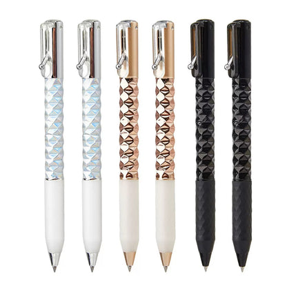 Geometric Shape-Shifting Gel Pen with Click Mechanism and Soft Grip
