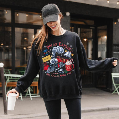 Vintage Train Polar Ex.press Christmas Sweatshirt Tshirt Hoodie