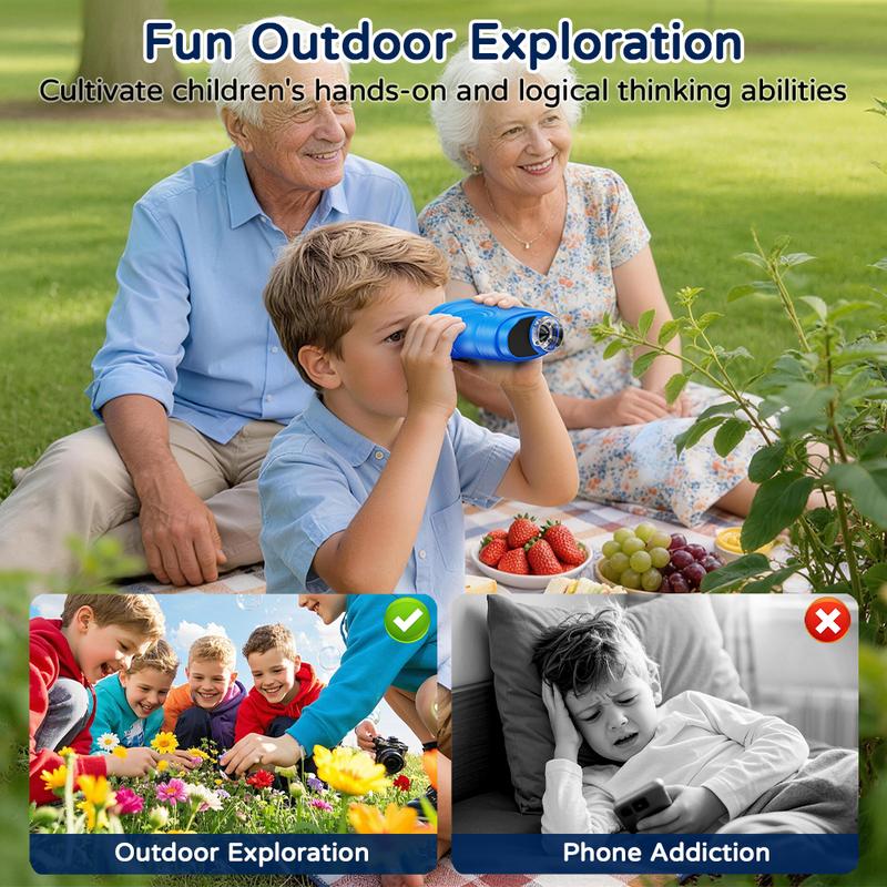 【2027 Upgrade】SEEKID 1000X Handheld Microscope for Kids with 4K 2.0\" Screen, Photo & Video Camera, Rechargeable and Portable, a Fun STEM Gift & Birthday Present for Ages 3+,back to school