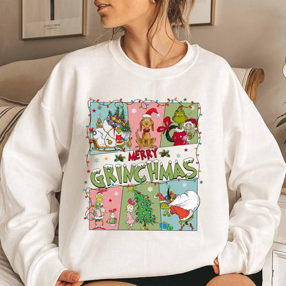 Merry Christmas T-Shirt, Lights Sweatshirt, Christmas Lights T-Shirt, Merry Christmas Shirt Fabric Womenswear