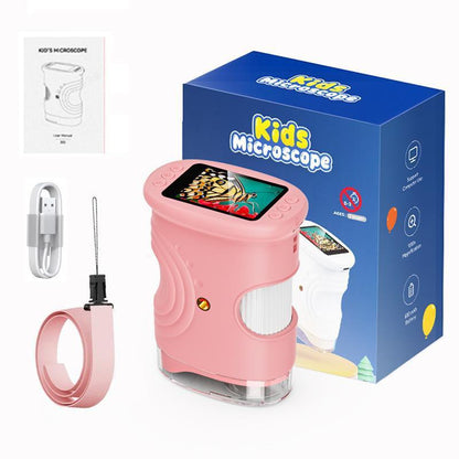 【2027 Upgrade】SEEKID 1000X Handheld Microscope for Kids with 4K 2.0\" Screen, Photo & Video Camera, Rechargeable and Portable, a Fun STEM Gift & Birthday Present for Ages 3+,back to school