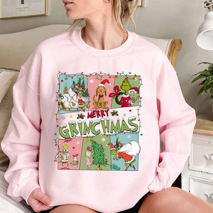 Merry Christmas T-Shirt, Lights Sweatshirt, Christmas Lights T-Shirt, Merry Christmas Shirt Fabric Womenswear