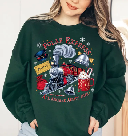 Vintage Train Polar Ex.press Christmas Sweatshirt Tshirt Hoodie
