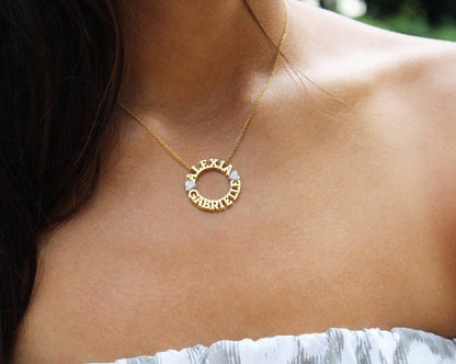 Circle Name Necklace