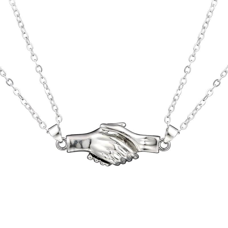 Interactive Articulated Pendant Necklace with Pull Ring and Segmented Design