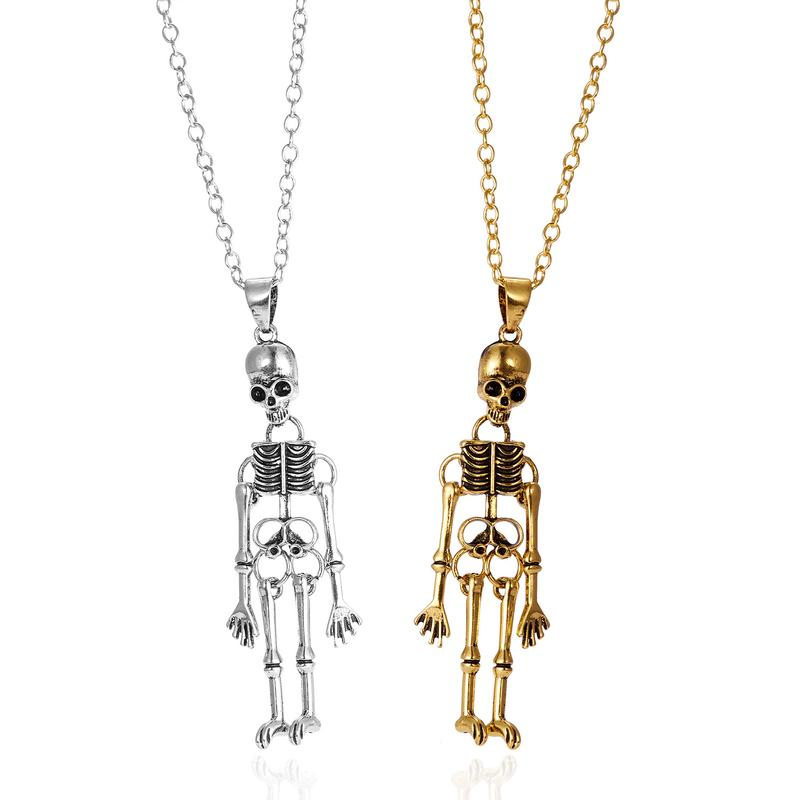 Interactive Articulated Pendant Necklace with Pull Ring and Segmented Design