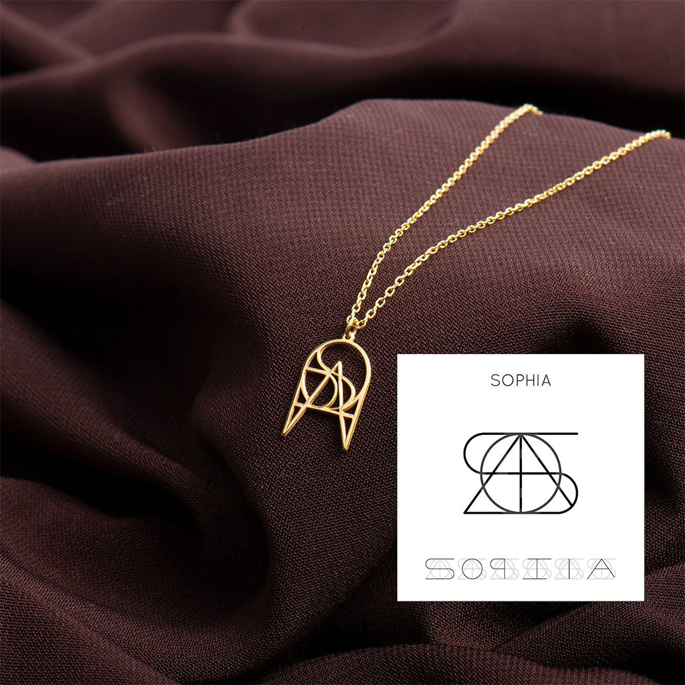 💗Collier personnalisé avec logo et nom au design unique.