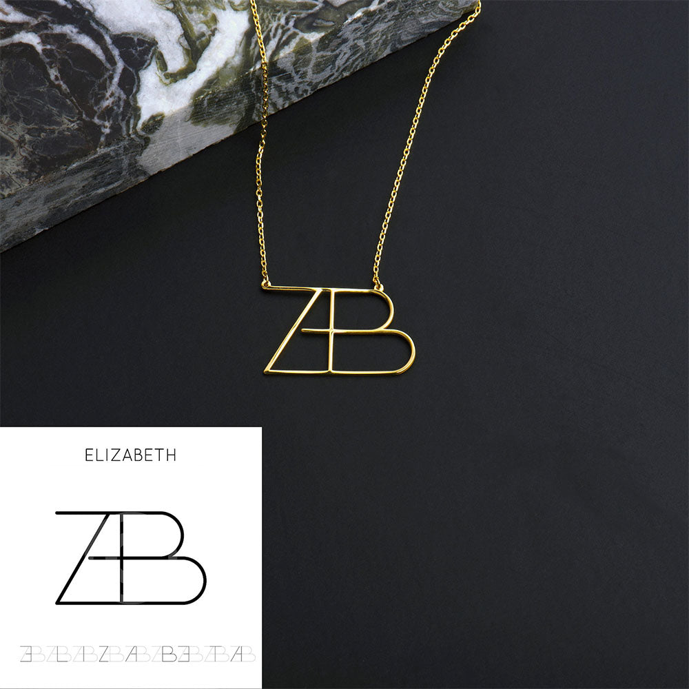 💗Collier personnalisé avec logo et nom au design unique.