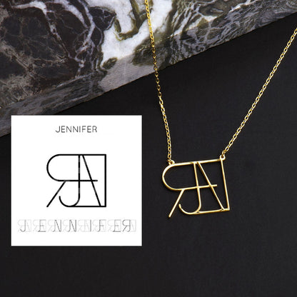 💗Collier personnalisé avec logo et nom au design unique.